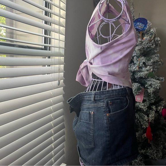 Fanta Orange Crop Top & Jean Mini Skirt Outfit🍊 - Picture 3 of 5